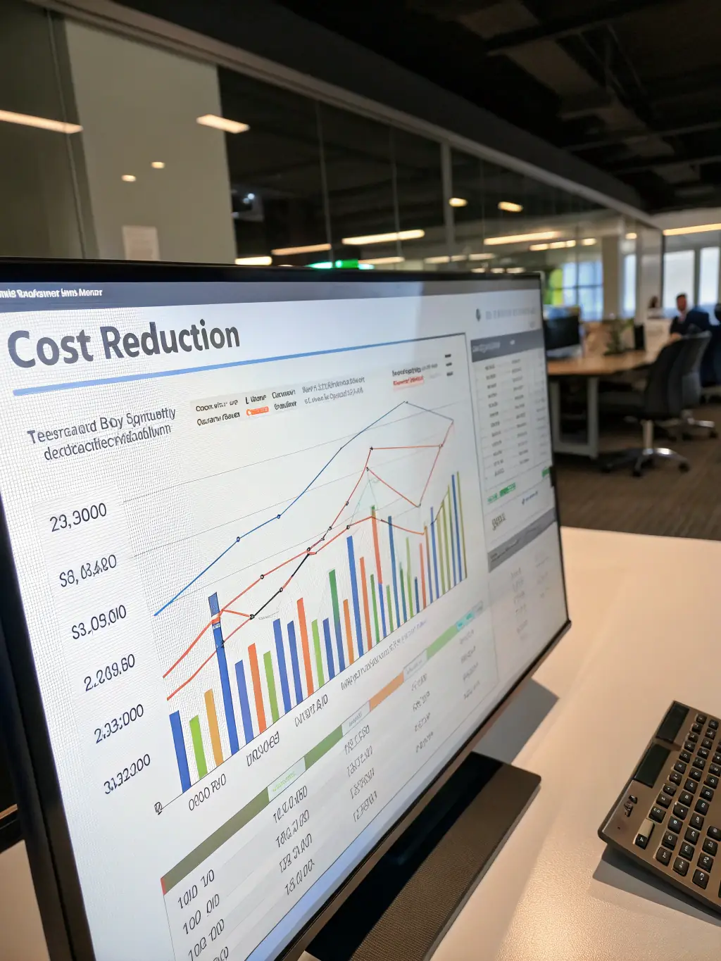 A graph showing reduction in energy costs over time, demonstrating the impact of effective consulting.